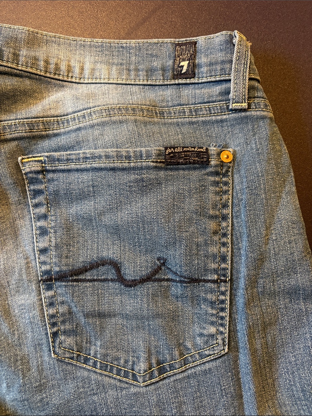 7 For All Mankind Light Blue Denim Jeans skinny boyfriend